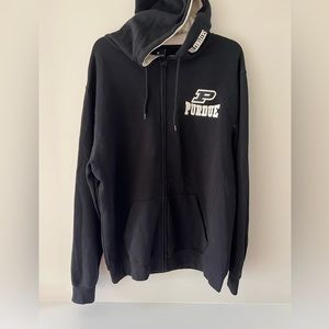 Purdue University 🆕 size XL full zip embroidered hoodie